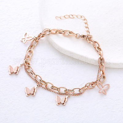 Многослойные браслеты из нержавеющей стали 304 с цепочкой ET6922-1