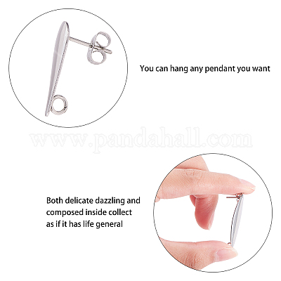 Фурнитура для сережек-гвоздиков из нержавеющей стали 304 STAS-UN0003-21P-1