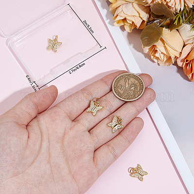 6шт латунные подвески из кубического циркония с микро-паве KK-BBC0016-80A-1