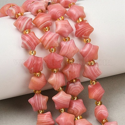 Синтетические бусины из родохрозита G-Z080-A13-10mm-1