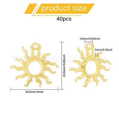 40 шт. подвески из сплава с открытым задним безелем FIND-CA0008-76-1
