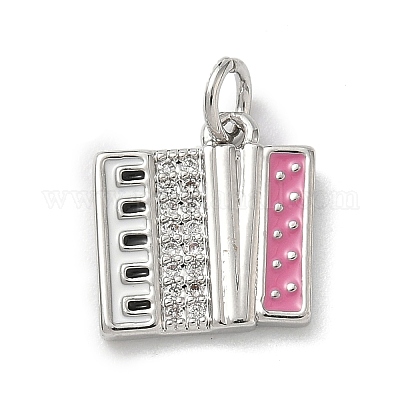 Латунные микропаве прозрачные кубические циркониевые подвески KK-A273-06P-1