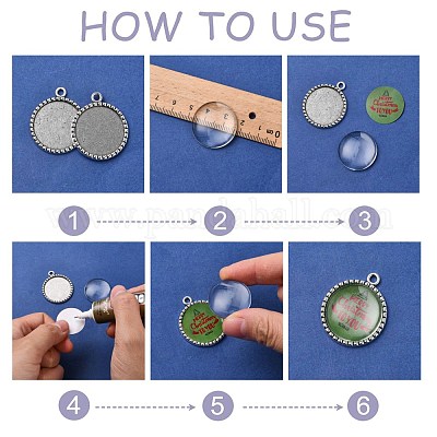 Тибетский стиль старинное серебро литые плоские круглые сеттинги подвеска кабошон TIBEP-M022-38AS-1