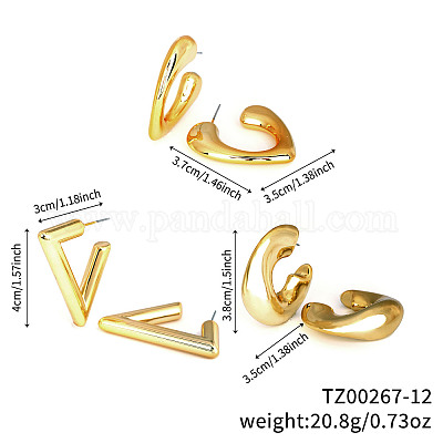 3 пара элегантных модных пластиковых сережек ZG6884-10-1