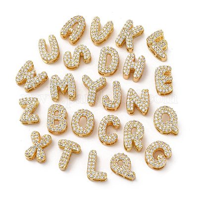 Латунные микро проложить кубического циркония бусы KK-F895-19G-1