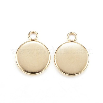 Ионное покрытие (ip) нержавеющая сталь 304 подвеска кабошон оправа STAS-G127-13-8mm-G-1