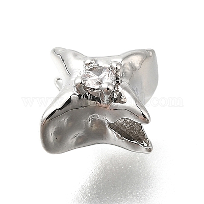 Латунные микропаве из прозрачного кубического циркония KK-U061-15B-P-1