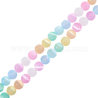 1 нить бусины из натурального селенита&nbsp;G-TA0002-88B-1