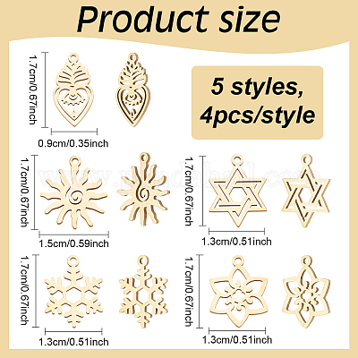 20 шт. 5 стиля ионного покрытия (IP) 316L хирургическая нержавеющая сталь подвески STAS-AN0001-04-1