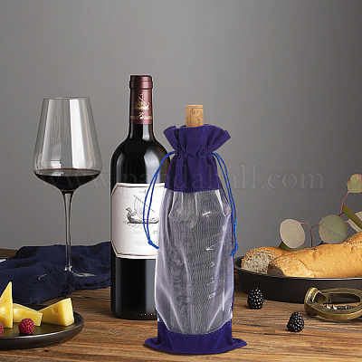 Бархатные мешочки для упаковки бутылок вина ABAG-WH20013-11H-1