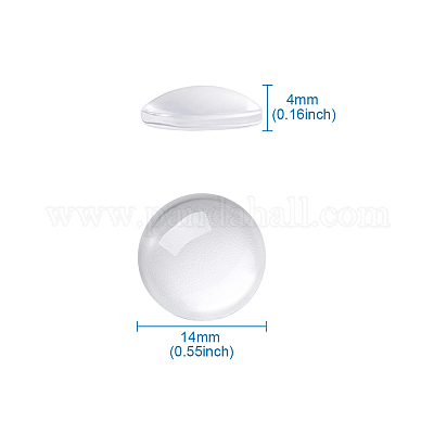 Прозрачные стеклянные кабошоны GGLA-CD0001-03-1