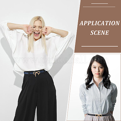 3 шт. 3 цвета сплава бант PU кожаный ремень цепь для женщин AJEW-CL0001-14A-1