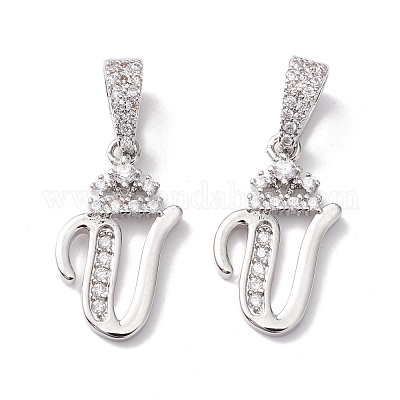 Кулоны из экологически чистой латуни с микропаве и кубическим цирконием KK-K265-01P-V-1