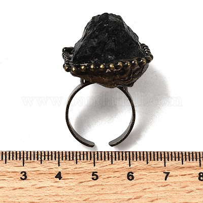 Открытые кольца-манжеты с натуральным турмалином G-A278-03AB-02-1