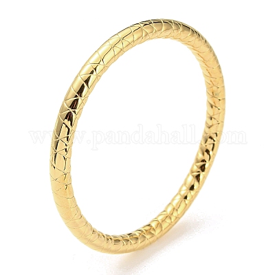 Браслеты из нержавеющей стали 304 с рифлением BJEW-G686-03G-1