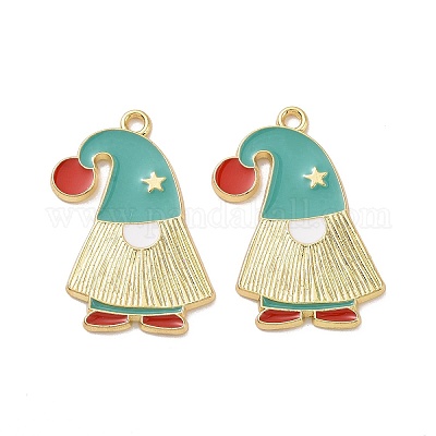 Подвески из эмали из сплава с рождественской тематикой X-PALLOY-O109-33LG-1