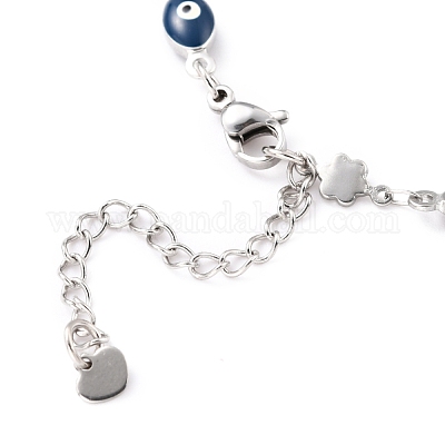 Браслеты из звеньевой цепи из нержавеющей стали 304 BJEW-P267-P-1