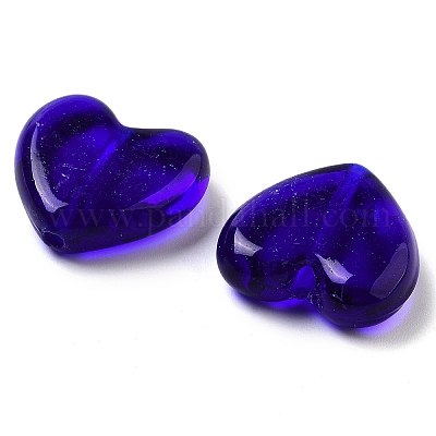 Сердца ручной работы Lampwork бисер LAMP-U003-01D-1