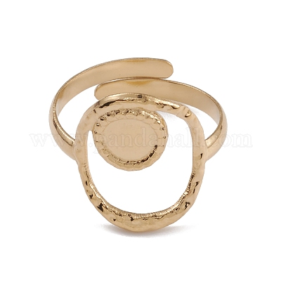 Ионное покрытие (ip) 304 нержавеющая сталь полые овальные манжеты кольца выводы RJEW-G285-19G-1