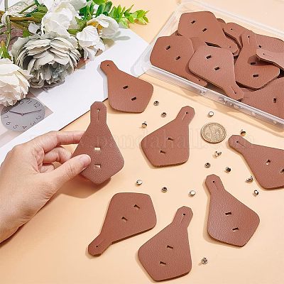 20 комплект пустых этикеток для одежды из искусственной кожи DIY-NB0007-46-1