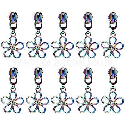 14 шт. сменные бегунки для молнии из цинкового сплава с цветком № 5 FIND-GF0005-70C-1
