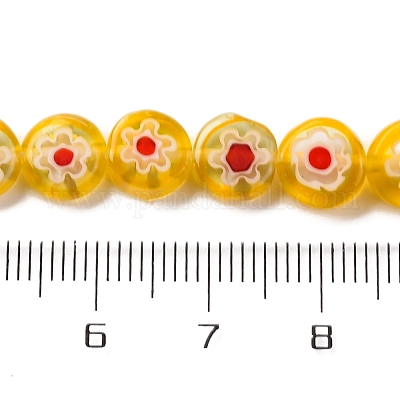 Ручной работы millefiori стеклянные бусины нитки LAMP-G164-12H-1