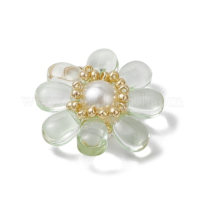 8шт 8 цвета стеклянные подвески PALLOY-MZ00656-1