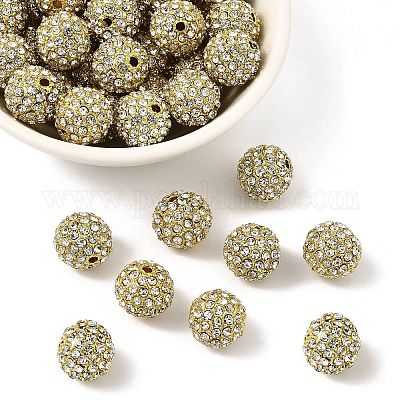 Бусины из сплава и страза RB-A034-12mm-A01G-1