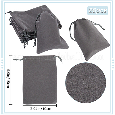 Подарочные пакеты на шнурке из бархата&nbsp;ABAG-BBC0001-10C-01-1