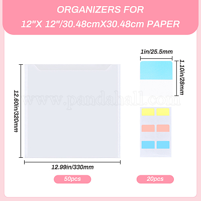 Пластиковые карманы для хранения канцелярских принадлежностей AJEW-GF0009-32-1