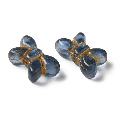 Прозрачные бусины лэмпворк LAMP-P065-02A-09-1