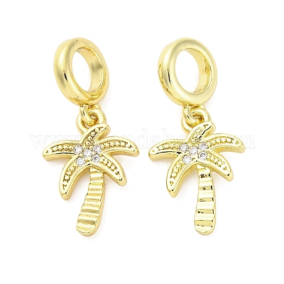 Латунь микропейв кубический цирконий европейские подвески с подвесками KK-D325-18G-1