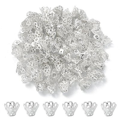 Многолепестковые филигранные железные бусинки IFIN-YW0001-46-1