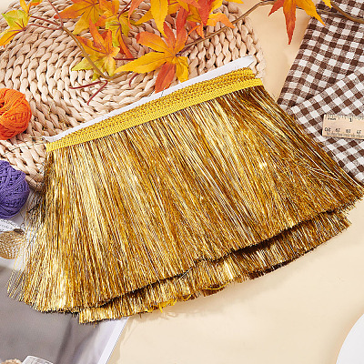 Лента из полиэстера с кисточками длиной 10 м. OCOR-WH0046-67-1