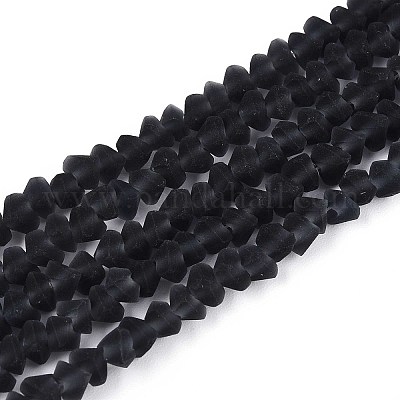 Матовые прозрачные стеклянные бусины GLAA-N016-4mm-30-1