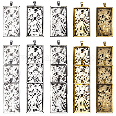 20шт 5 цвета сплава подвеска кабошон настройки FIND-SP0002-74-1