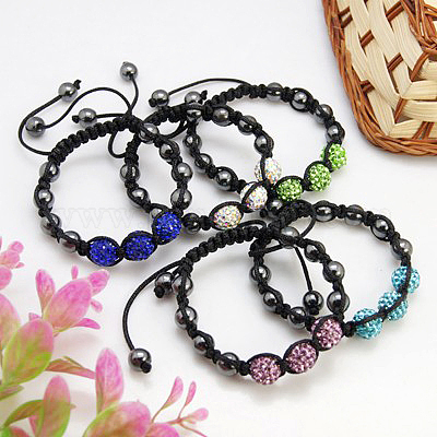 Модные браслеты диско-шар BJEW-H456-M-1