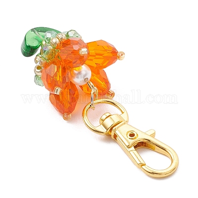 Подвески из цветочного стекла украшения HJEW-MZ00248-02-1