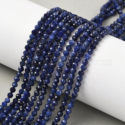 Природный содалит бисер нитей G-L622-C04-3mm-1