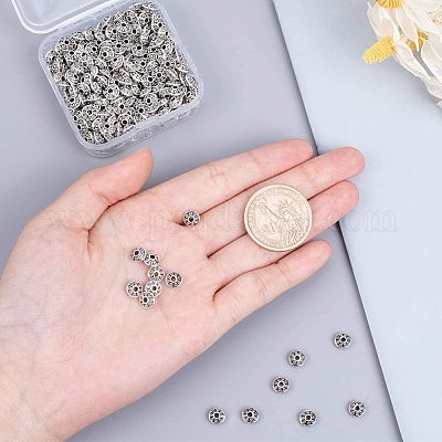 Тибетском стиле сплав Шарики прокладки&nbsp;TIBEB-PH0004-06AS-1