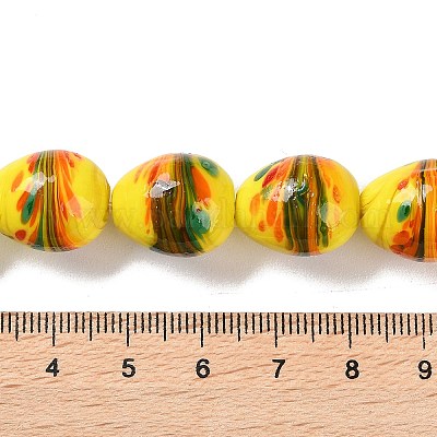 Бусы лэмпворк ручной работы LAMP-Q036-08E-1