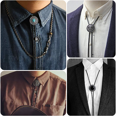 12 шт. 3-цветный сплав боло застежка слайдер кабошон оправа FIND-CA0008-91-1