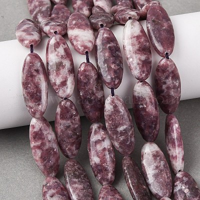 Натуральный лепидолит / пурпурный слюдяный камень бисер пряди&nbsp;G-F808-A01-01A-1