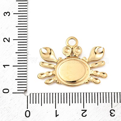 Оправы для подвесок из нержавеющей стали 304 в виде кабошонов STAS-B113-09G-01-1