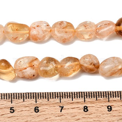 Природный цитрин бисер нитей G-P601-A13-03-1