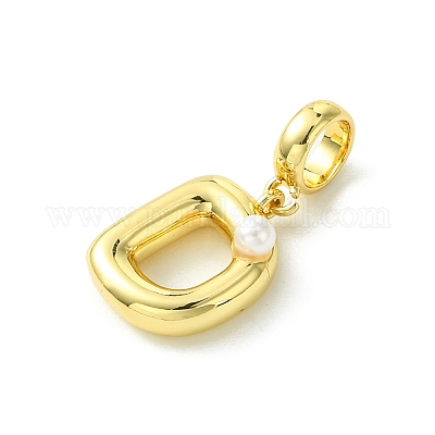 Покрытие стойки латунь с АБС-пластиком жемчуг европейские подвески KK-G501-02D-G-1