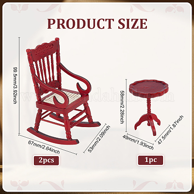2 шт. деревянный стул-стеллажи для микроландшафта DJEW-PH0001-66-1