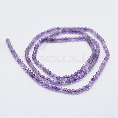 Природный аметист нитей бисера X-G-G663-17-2mm-1