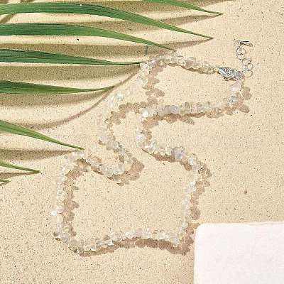 Ожерелья из бисера с натуральным лимонным кварцем для мужчин и женщин NJEW-G159-01C-1