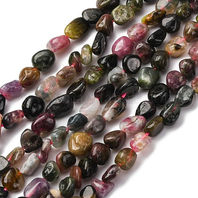 Натуральные разноцветные турмалиновые бусины G-K395-A06-01-1